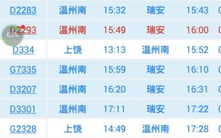 温州到江西动车需要多久？