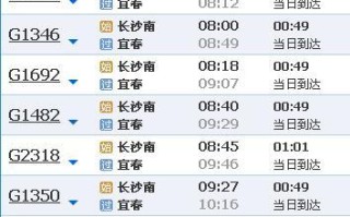 江西宜春到湘潭的火车