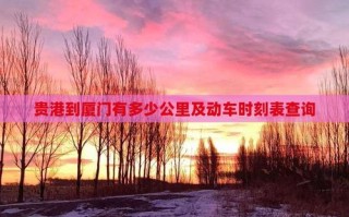 贵港到福建动车时刻表最新查询？