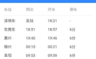 开封到福建火车时刻表