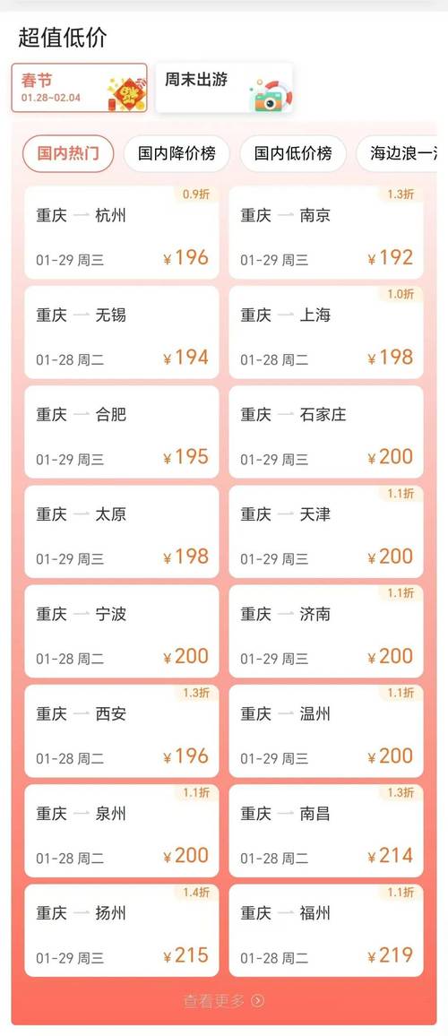 重庆到福建机票多少钱？-第1张图片-花冠旅游服务