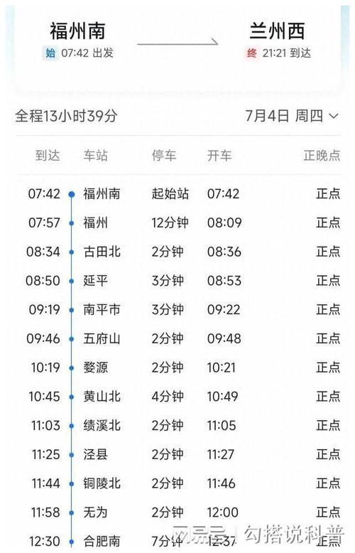 兰州到福建火车时刻表最新版是？-第2张图片-花冠旅游服务