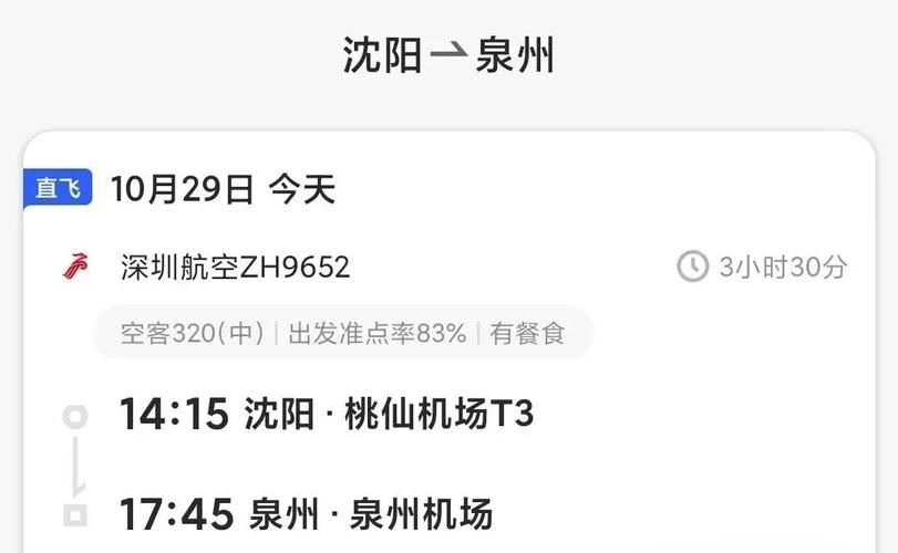 沈阳到福建飞机时刻表最新版是？-第1张图片-花冠旅游服务