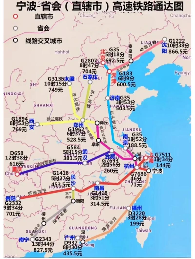 宁波到福建高铁票价多少？-第1张图片-花冠旅游服务