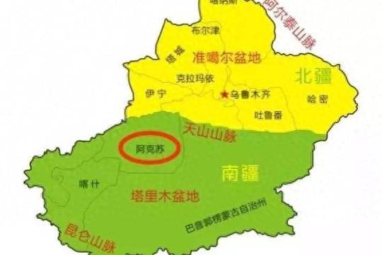 阿克苏在新疆的具体位置在哪？-第1张图片-花冠旅游服务