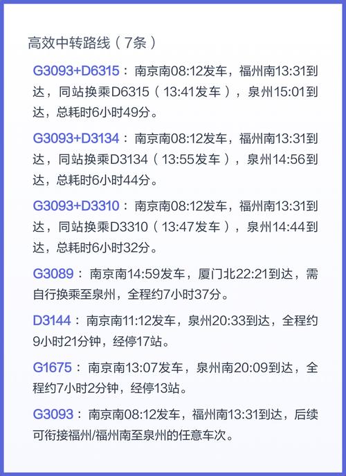 南京到福建泉州高铁怎么坐？-第1张图片-花冠旅游服务