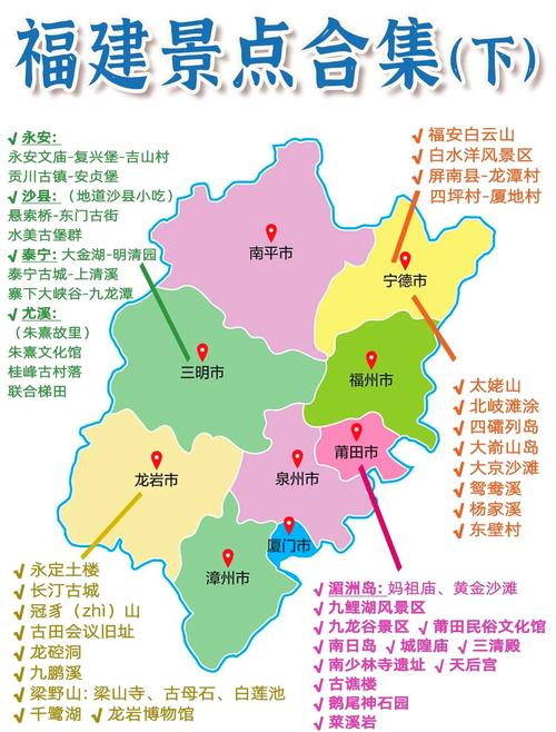 福建旅游景点地图，哪些必打卡？-第2张图片-花冠旅游服务
