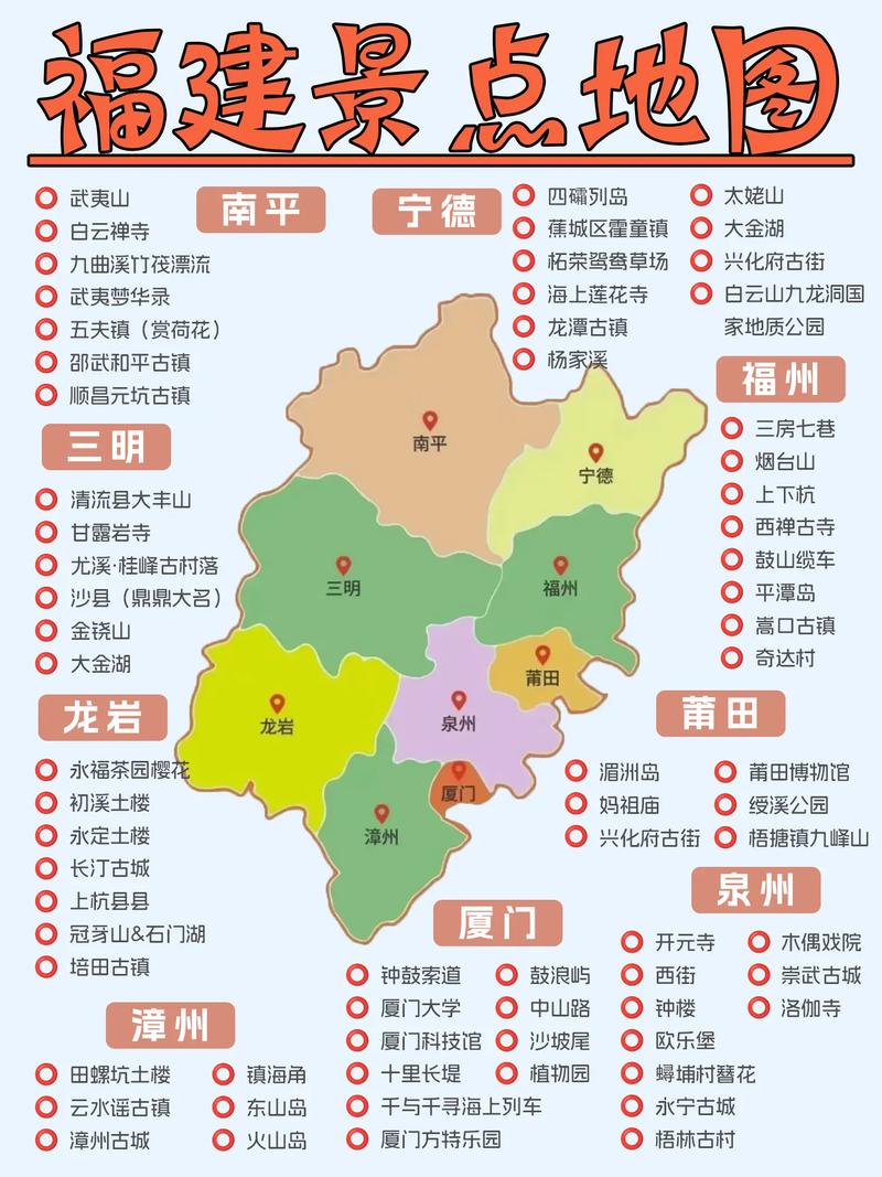福建旅游景点地图，哪些必打卡？-第1张图片-花冠旅游服务