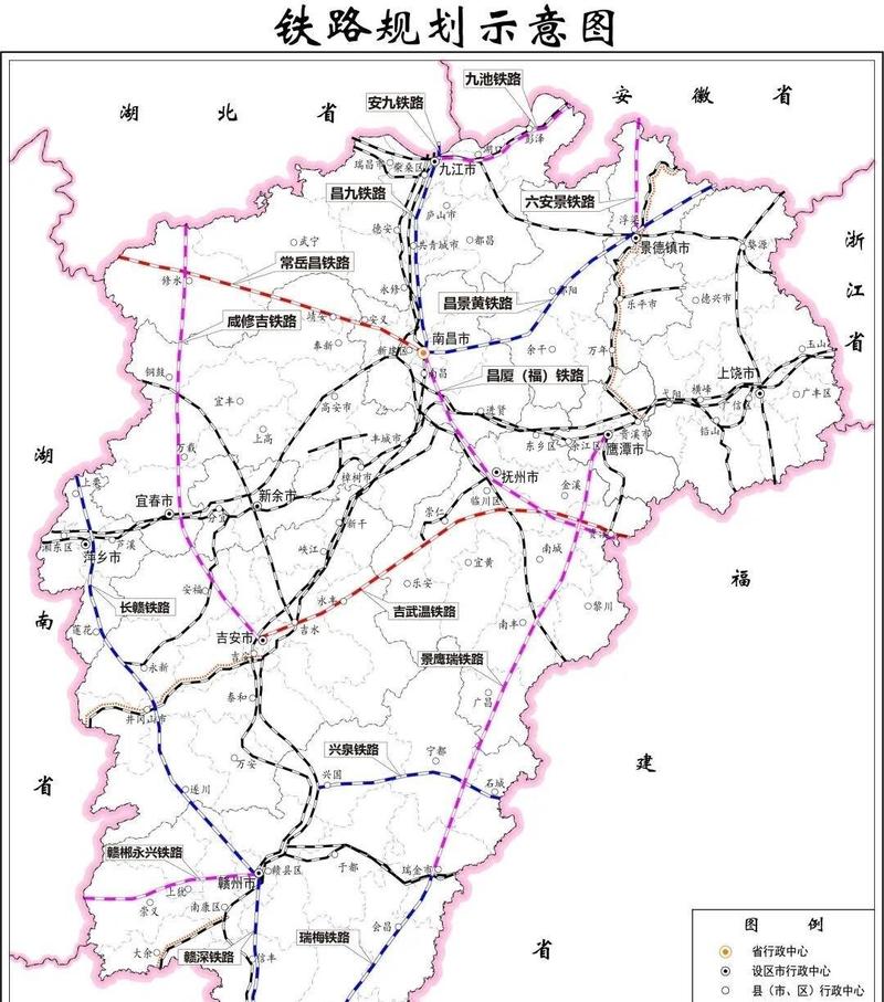 江西城际铁路规划图具体路线有哪些？-第1张图片-花冠旅游服务
