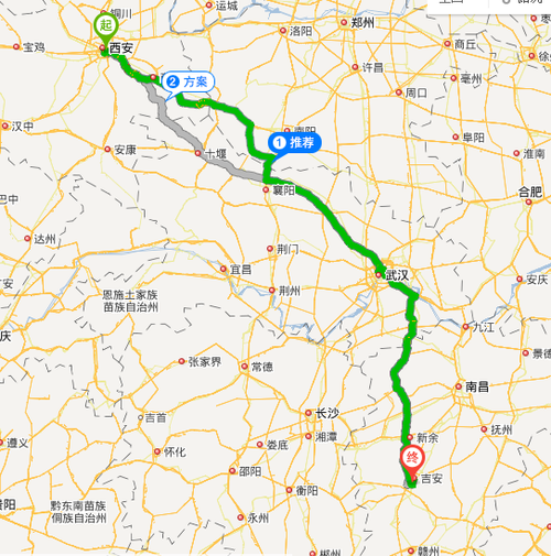 江西到西安距离多少？-第1张图片-花冠旅游服务